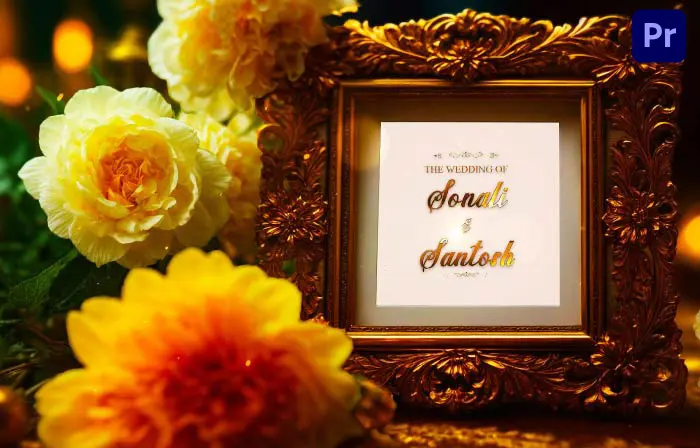 Classy 3D Floral Wedding Photo Frame Slideshow